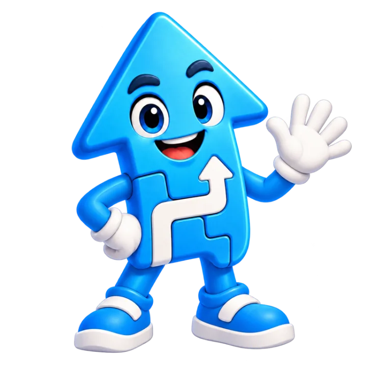 Arrow, the game's mascot, waving hello